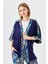 Kadın Karışık Desenli Yarasa Kol Penye Ceket Lacivert 2
