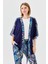 Kadın Karışık Desenli Yarasa Kol Penye Ceket Lacivert 1