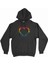 Renkli Dağınık Kalpli Kapşonlu Sweatshirt Hoodie 1