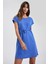 A Kesim Bisiklet Yaka Mini Kısa Kollu %100 Pamuk Elbise T8057AZ23SM 1
