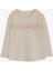 Kız Çocuk Uzun Kollu Tişört Güpürlü 1-4 Yaş, Bej 3