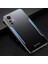 Xiaomi Mi 12 Lite Kılıf Zebana Metal Mitras Kılıf (Silikon Kenar) Mavi 1