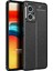 Xiaomi Poco X4 Gt Kılıf Deri Dokulu Silikon Siyah 1