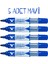 Pilot V Board Master Yuvarlak Uç Tahta Kalemi Mavi 5'li 1