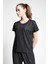 Siyah Kadın Kısa Kollu T-Shirt 23B-2045 2