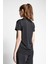 Siyah Kadın Kısa Kollu T-Shirt 23B-2045 4