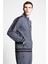 Antrasit Erkek Fermuarlı Sweatshirt 23B-1124 3
