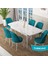 Concept Zen Serisi Açılabilir Beyaz Mermer Desen Mdf 80X132 Mutfak Masası Takımı 6 Sandalye 1
