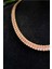 Pembe Zirkon Taşlı Baget Model Su Yolu Gold Kolye 2