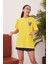 W Baskılı T-Shirt-Sarı 1