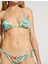 Üçgen Bikini Üstü Çiçekli Boyundan Bağlamalı Kaplı 5