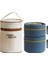 Taşınabilir Thermos 304 Paslanmaz Çelik Yalıtımlı Öğle Yemeği Kutusu Sızdır Köplü Kova Öğrenci Öğle Yemeği Kutusu Çok Katmanlı Yuvarlak Bento Kutusu (Yurt Dışından) 1