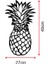 Ananas Ahşap Tablo Duvar Oda Ev Aksesuarı 27X50CM 4