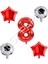 Futbol Topu Yıdız Rakam Balon Seti Kırmızı Yaş 8 1