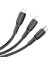 3in1 USB Kablo Lightning + Micro + Type-C 3'ü 1 Arada Lightning/micro-Usb/usb-C Için Şarj Kablosu 1metre 2A Akım BX71 1