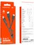3in1 USB Kablo Lightning + Micro + Type-C 3'ü 1 Arada Lightning/micro-Usb/usb-C Için Şarj Kablosu 1metre 2A Akım BX71 4