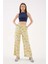 Desenli Pantolon Sarı 4