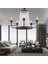 Carnation 5'li Siyah Kristalli Taşlı Modern Tasarım Kristal Salon Avize 1