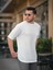 Cep Detaylı Oversize Örme T-Shirt - Beyaz 1