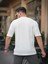 Cep Detaylı Oversize Örme T-Shirt - Beyaz 3