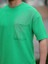 Cep Detaylı Oversize Örme T-Shirt - Yeşil 4