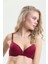 4520 Kadın Destekli Dantelli Sütyen-Bordo 3