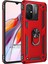 Xiaomi Redmi 12C Kılıf Military Ring Holder Kırmızı 1