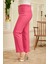 Büyük Beden Fuşya Kumaş Pantolon 3