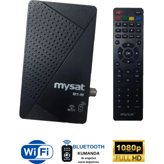 Mysat M1-W Youtube, Wifi Full Hd + Bluetooth Kumanda Dijital Uydu Alıcı