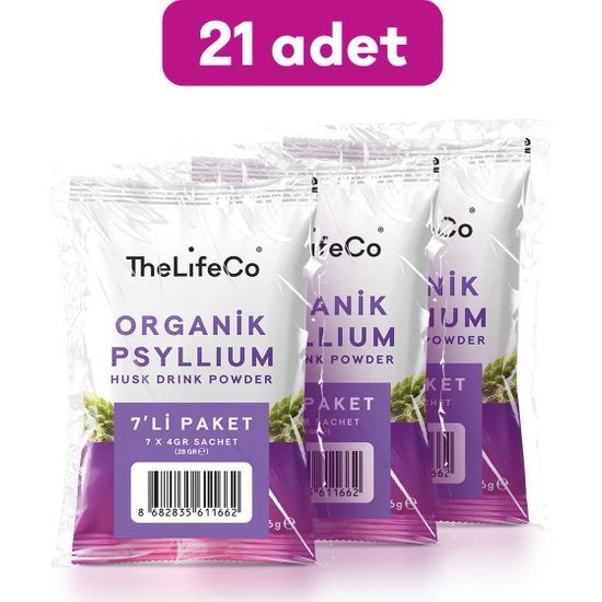 Thelifeco Organik Psyllium Şase 21 Günlük