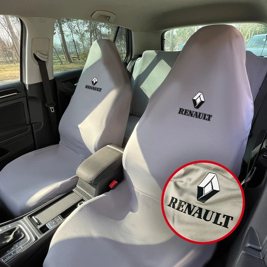 Teksin Renault 9 Broadway Oto Koltuk Servis Kılıfı Gri Likralı Esnek Tüm Araç Modellerine Uygun Universal