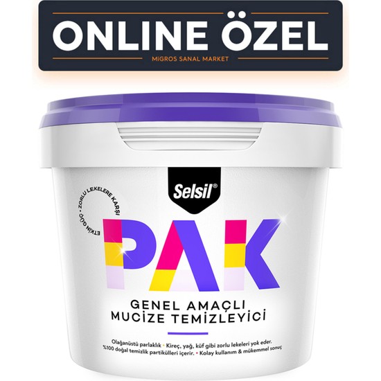 Selsil Pak Genel Amaçlı Mucize Temizleyici 500 G Fiyatı