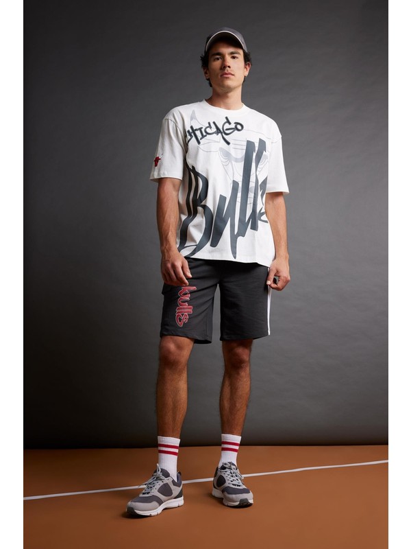 DeFactoFit NBA Chicago Bulls Regular Fit Spor Şort Y2965AZ22HS