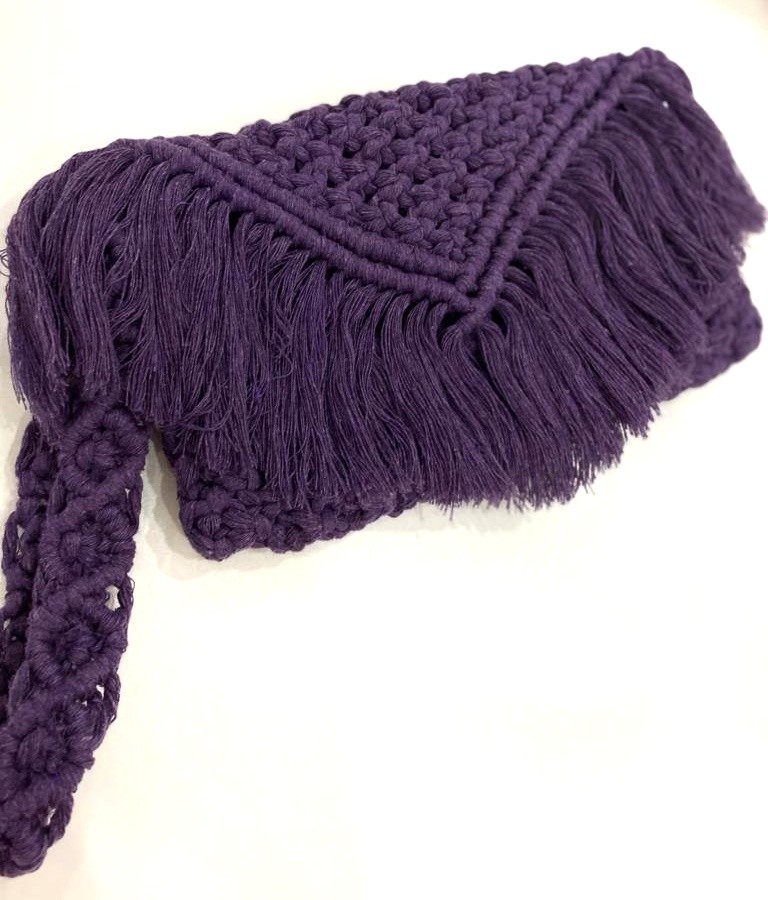 Zuviel Deco Makrome Clutch Püsküllü Çanta