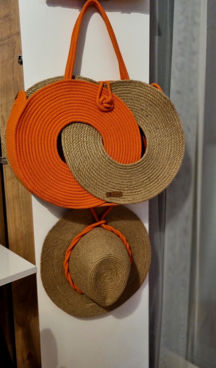 Zuviel Deco El Yapımı Turuncu Hasır Plaj Çantası 45X33 Günlük Kullanım için Şık Tasarım görsel 3