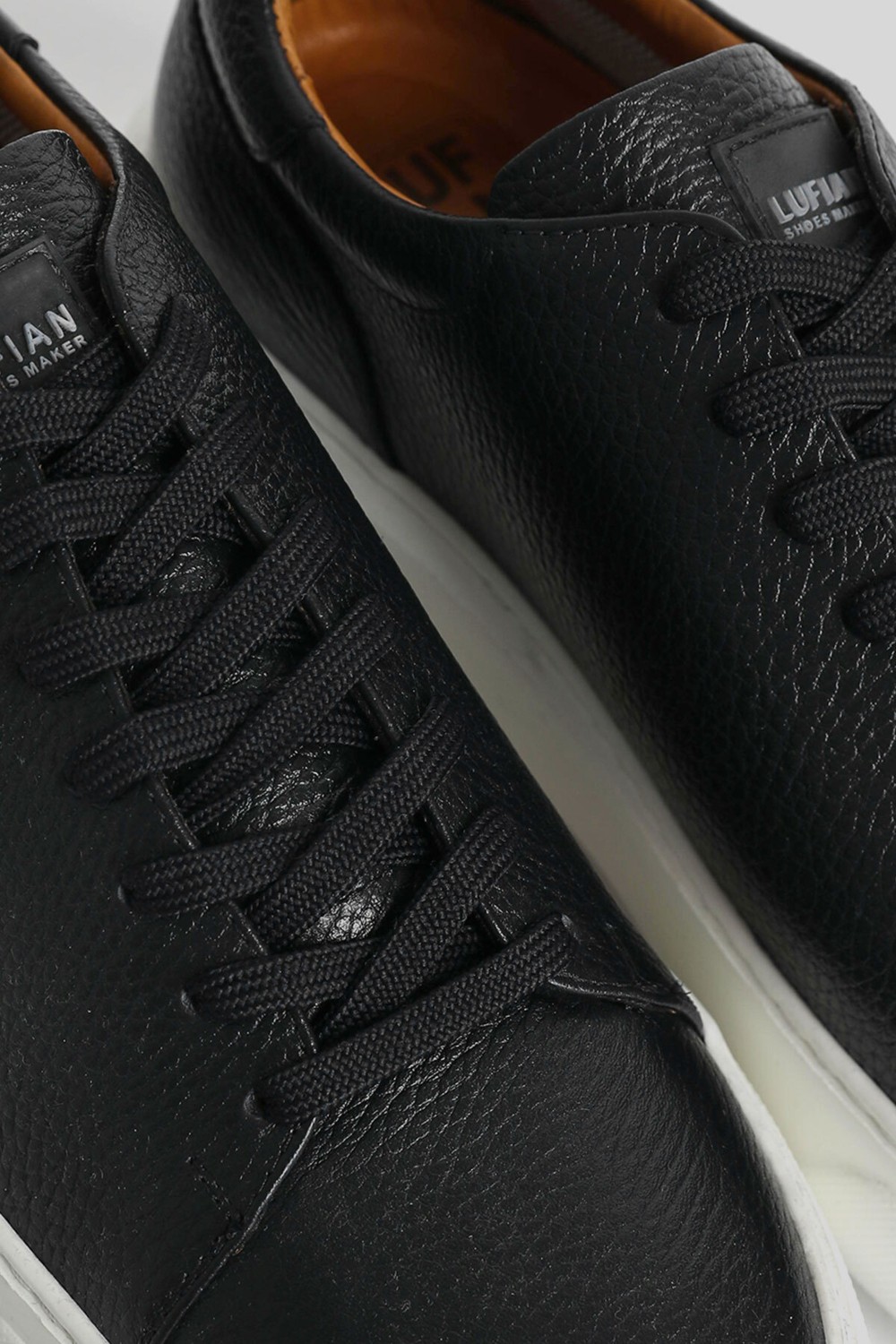 Lufian Tommy Erkek Deri Sneaker Ayakkabı Siyah görsel 4