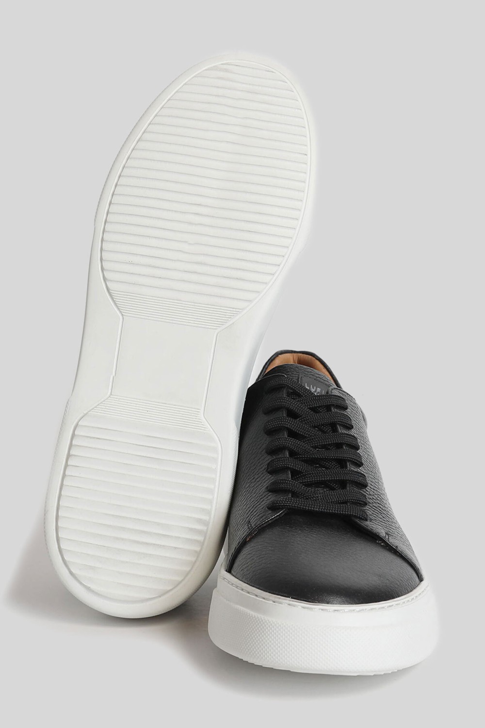 Lufian Tommy Erkek Deri Sneaker Ayakkabı Siyah görsel 5