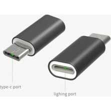 Deste Elektronik Typc Usb-C Type C - Apple Iphone Ipad Lightning Çevirici Dönüştür ( Kulaklık için uyumlu DEĞİLDİR)