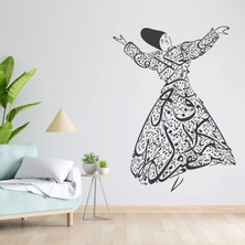 Boldwallz Semazen Figürlü Dini Dekoratif Duvar Stickerı, Duvar Dekorasyon Yazıları, Duvar Sticker