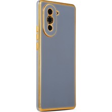 Heptek İletişim Huawei Nova 10 Kılıf Parlak Kenarlı Altın Işlemeli Kamera Korumalı Kapak (Bark)