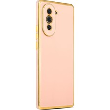 Heptek İletişim Huawei Nova 10 Pro Kılıf Parlak Kenarlı Altın Işlemeli Kamera Korumalı Kapak (Bark)