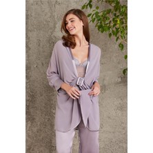 Pierre Cardin 7025 Kadın  4'lü Saten Takım Gelin Çeyiz Seti