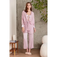 Pierre Cardin 7025 Kadın  4'lü Saten Takım Gelin Çeyiz Seti