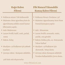 Fibi Natural 2 Adet Yıkanabilir Kumaş Kahve FILTRESIV60