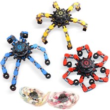 MEGA Transforming Fidget Spinners Dönüştürülebilir Zincir Robot Oyuncak Stres Çarkı Sarı