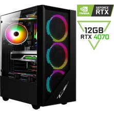 Gameline GMX01 | Ryzen 5 5500 16GB Ddr4 500GB SSD RTX4070 12GB Oyuncu Masaüstü Bilgisayar