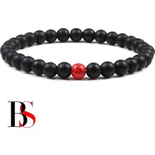 BijuStore Mat Oniks & Turkuaz Doğal Taş Erkek Bileklik