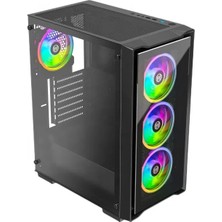 Archon Armor 4X120MM Hareketli Rainbow Fanlı Pro Gaming Oyuncu Bilgisayar Kasası