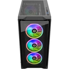 Archon Armor 4X120MM Hareketli Rainbow Fanlı Pro Gaming Oyuncu Bilgisayar Kasası