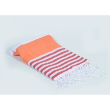 Buldan Store Marin Peştemal (Turuncu) %100 Pamuk 90*180cm. Banyo Havlusu, Plaj Havlusu